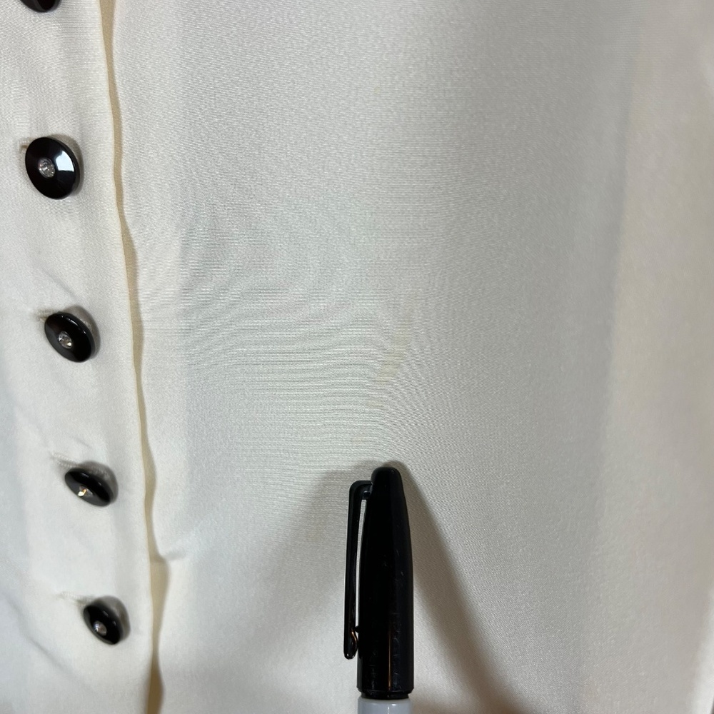 Vintage The Mediterranean Seattle by Roberto Avolio Milano 100%Silk Blouse Small - Picture 10 of 10